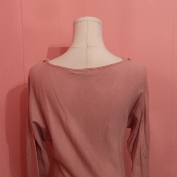 Belle Pink Heart Pattern Sweater - Picture 3 of 4